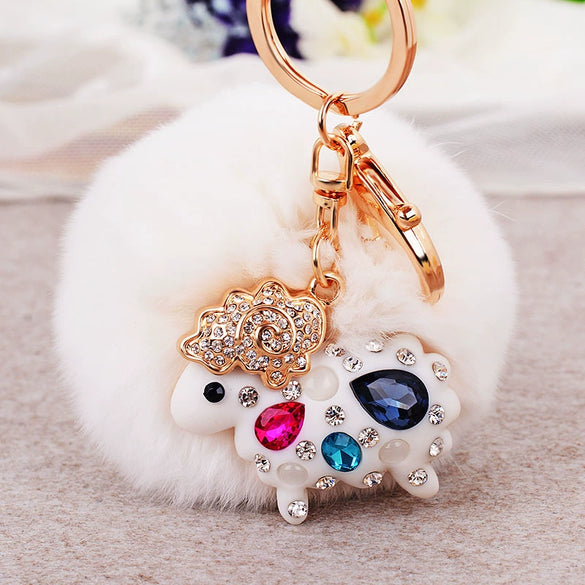 Wholesale Metal Creative Rhinestone Tiger Car Keychain And Bag Pendant