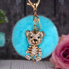 Wholesale Metal Creative Rhinestone Tiger Car Keychain And Bag Pendant