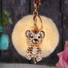 Wholesale Metal Creative Rhinestone Tiger Car Keychain And Bag Pendant