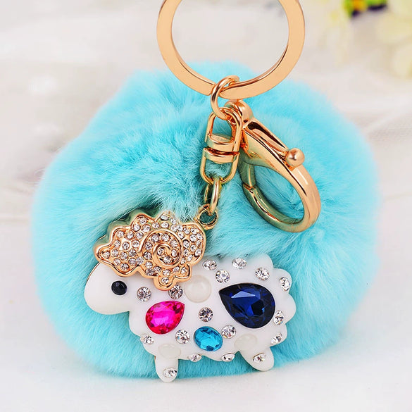 Wholesale Metal Creative Rhinestone Tiger Car Keychain And Bag Pendant