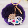 Wholesale Metal Creative Rhinestone Tiger Car Keychain And Bag Pendant