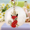 Wholesale Metal Creative Rhinestone Tiger Car Keychain And Bag Pendant