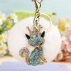 Wholesale Metal Creative Rhinestone Tiger Car Keychain And Bag Pendant