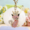 Wholesale Metal Creative Rhinestone Tiger Car Keychain And Bag Pendant