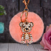 Wholesale Metal Creative Rhinestone Tiger Car Keychain And Bag Pendant