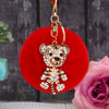 Wholesale Metal Creative Rhinestone Tiger Car Keychain And Bag Pendant