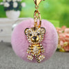 Wholesale Metal Creative Rhinestone Tiger Car Keychain And Bag Pendant