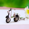 Wholesale Metal Creative Small Gift Rhinestone Electric Car Shaped Women's Bag Pendant Keychain