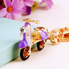 Wholesale Metal Creative Small Gift Rhinestone Electric Car Shaped Women's Bag Pendant Keychain