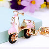 Wholesale Metal Creative Small Gift Rhinestone Electric Car Shaped Women's Bag Pendant Keychain