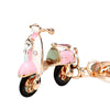 Wholesale Metal Creative Small Gift Rhinestone Electric Car Shaped Women's Bag Pendant Keychain