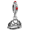 Wholesale Metal Crown Wine Glass Pendant Beaded Accessories Bracelet With Totem Pattern And Electroplating Design