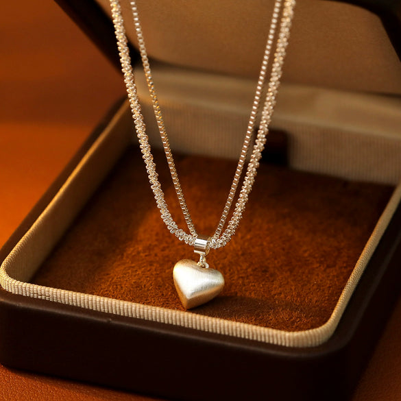 Wholesale Metal Doublelayer Geometric Alloy Clavicle Chain Necklace For Women With Electroplating