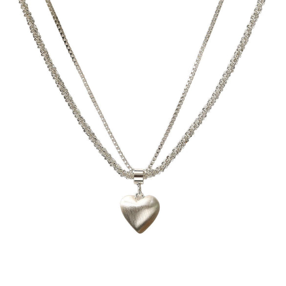 Wholesale Metal Doublelayer Geometric Alloy Clavicle Chain Necklace For Women With Electroplating