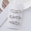 Wholesale Metal Duckbill Clip Hair Accessories For Ladies Zinc Alloy Wave Shaped Love Butterfly Design Electroplated