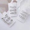 Wholesale Metal Duckbill Clip Hair Accessories For Ladies Zinc Alloy Wave Shaped Love Butterfly Design Electroplated