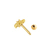 Wholesale Metal Ear Bone Nail With Copper Inlaid Zircon Heart Pattern Electroplated For Women