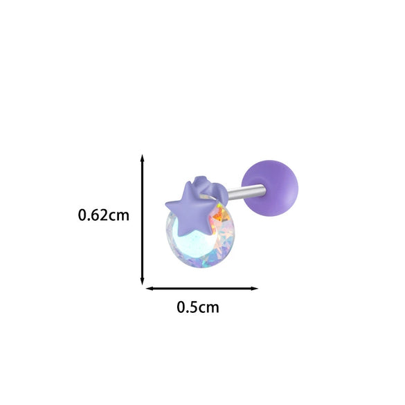 Wholesale Metal Ear Bone Nail With Copper Inlaid Zircon Star Pattern For Women Princess And Minimalist Style Electroplating Processing