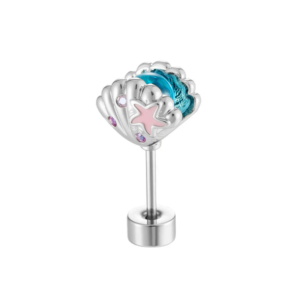 Wholesale Metal Ear Bone Piercing In Fashion Style With Shell Shape And Electroplating Process