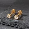 Wholesale Metal Ear Nail With Geometric Design And Electroplating Treatment For Women