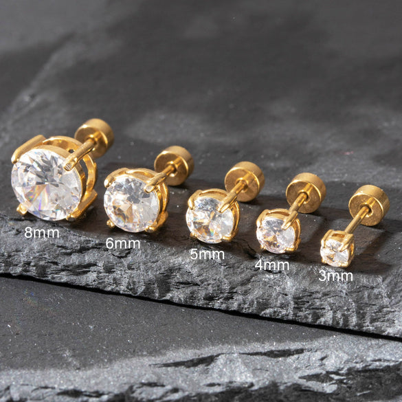 Wholesale Metal Ear Nail With Geometric Design And Electroplating Treatment For Women