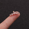 Wholesale Metal Ear Nails With Inlaid Zircon And Fivepointed Star Design