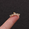 Wholesale Metal Ear Nails With Inlaid Zircon And Fivepointed Star Design