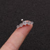 Wholesale Metal Ear Nails With Inlaid Zircon And Fivepointed Star Design