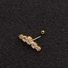 Wholesale Metal Ear Nails With Inlaid Zircon And Fivepointed Star Design