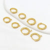 Wholesale Metal Earrings Accessories Gold Color Inlaid Zircon Round Electroplated