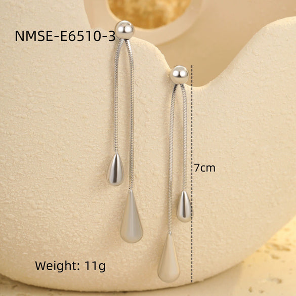 Wholesale Metal Earrings Stainless Steel Geometric Retro Fashion Electroplating For Women