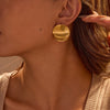 Wholesale Metal Earrings Stainless Steel 18K Electroplating Geometric Fashion Simple Irregular For Women