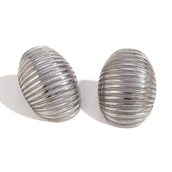 Wholesale Metal Earrings Stainless Steel 18K Gold Plated Geometric Pattern For Women