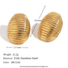 Wholesale Metal Earrings Stainless Steel 18K Gold Plated Geometric Pattern For Women