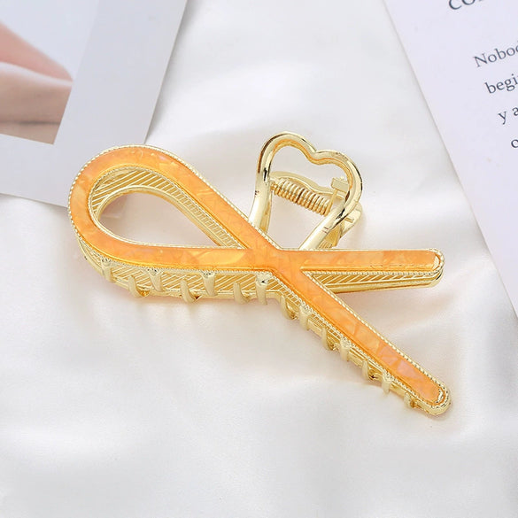 Wholesale Metal Electroplated Fashion Geometric Female Hair Accessories Shark Clip For Ponytail Fixing