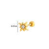 Wholesale Metal Electroplated Flower Star Moon Style Ear Bone Nail Cartilage Puncture Earrings For Women