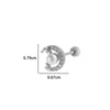 Wholesale Metal Electroplated Flower Star Moon Style Ear Bone Nail Cartilage Puncture Earrings For Women