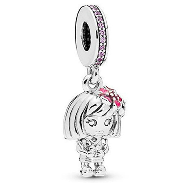 Wholesale Metal Electroplated Totem Pink Dripping Heart Popcorn Beaded Bracelet And Necklace Accessories