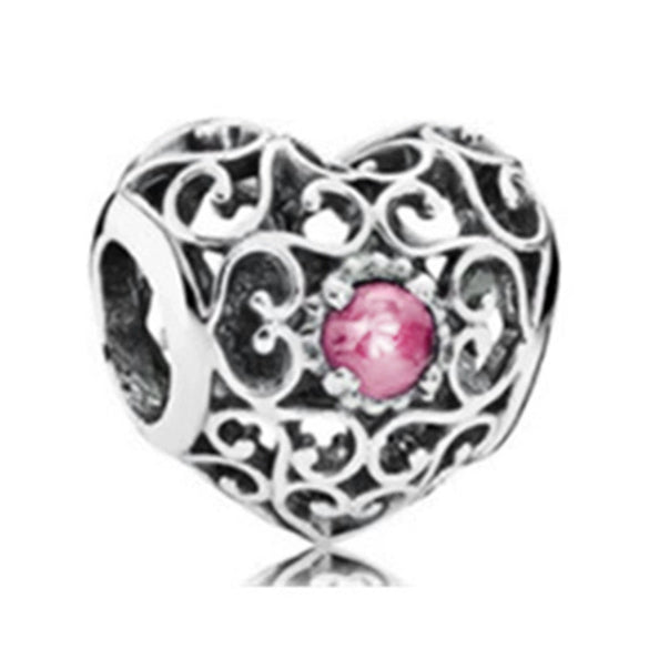 Wholesale Metal Electroplated Totem Pink Dripping Heart Popcorn Beaded Bracelet And Necklace Accessories
