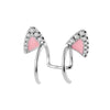 Wholesale Metal Electroplating Geometric Kitten Ear Bone Clip For Women Titanium Steel Micropaved Zircon Lovely Style Nonpierced