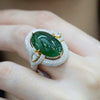 Wholesale Metal Elegant Geometric Artificial Diamond Inlaid Ring Electroplated Jewelry For Women And Unisex