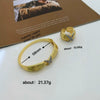 Wholesale Metal Fashion Retro Wide Face Ring Bracelet With Cross Line And Electroplating Treatment