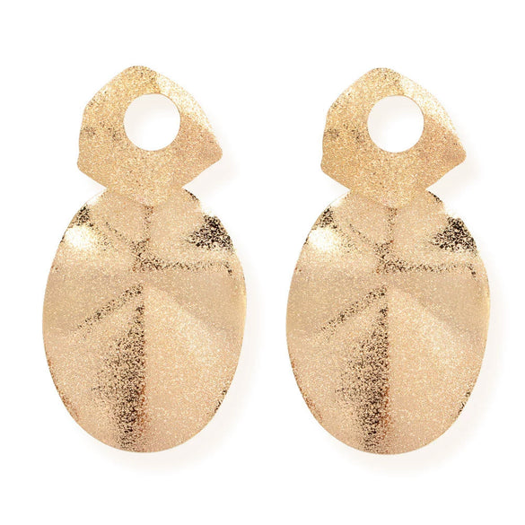 Wholesale Metal Flower Earrings Simple Retro Irregular Gold Plated For Women