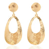 Wholesale Metal Flower Earrings Simple Retro Irregular Gold Plated For Women