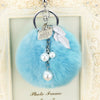 Wholesale Metal Flower Keychain Pendant For Female Plush And Cute Design