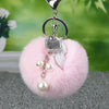Wholesale Metal Flower Keychain Pendant For Female Plush And Cute Design