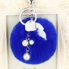 Wholesale Metal Flower Keychain Pendant For Female Plush And Cute Design