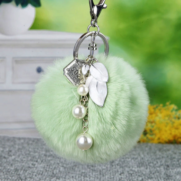 Wholesale Metal Flower Keychain Pendant For Female Plush And Cute Design