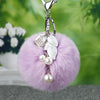 Wholesale Metal Flower Keychain Pendant For Female Plush And Cute Design