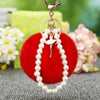 Wholesale Metal Flower Keychain Pendant For Female Plush And Cute Design
